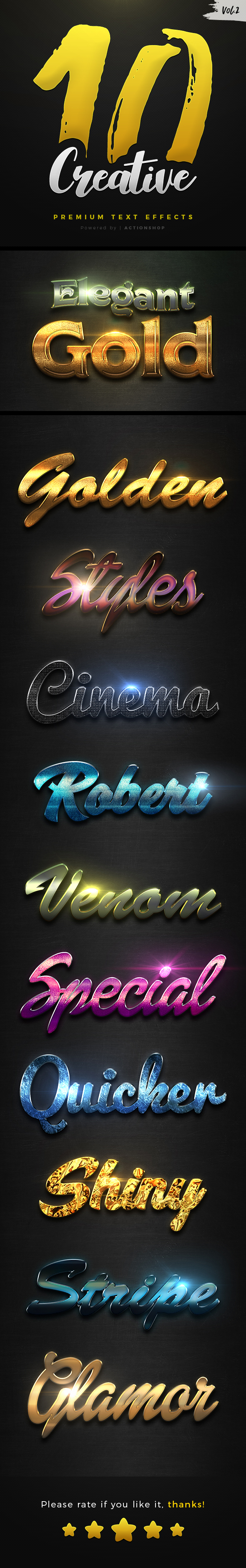 GraphicRiver 10 Creative Text Effects Vol.2 20988868 GraphicRiver 10 Creative Text Effects Vol.2 20988868