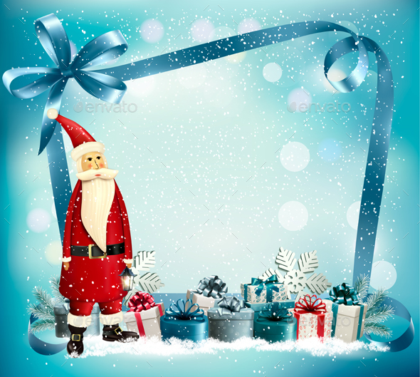 GraphicRiver Christmas Holiday Background With Presents And Santa Claus 20989247 GraphicRiver Christmas Holiday Background With Presents And Santa Claus 20989247