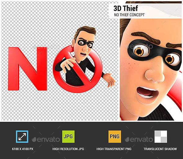 GraphicRiver 3D No Thief Concept 20989600 GraphicRiver 3D No Thief Concept 20989600