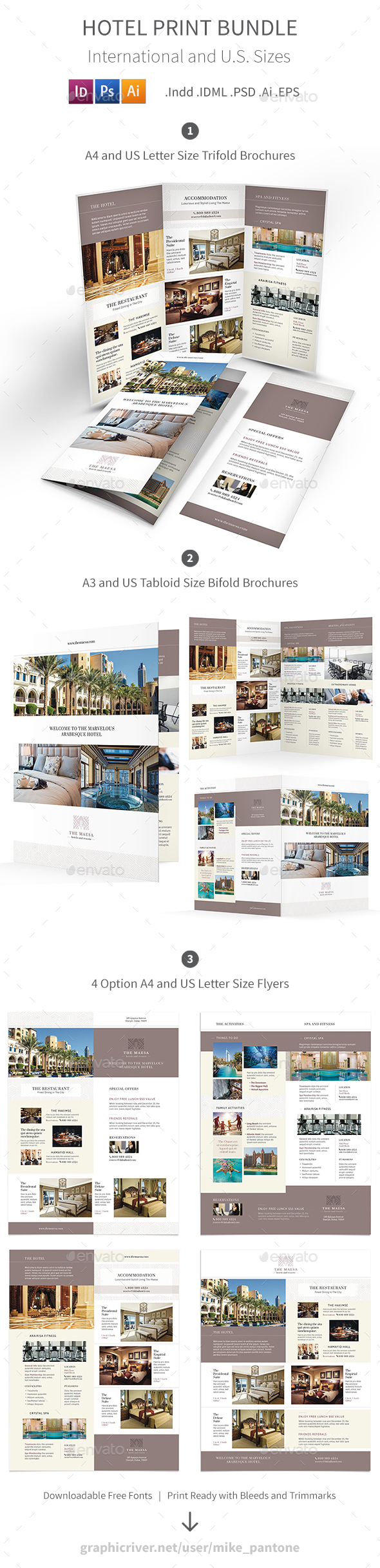 Hotel Print Bundle 7 - Informational Brochures