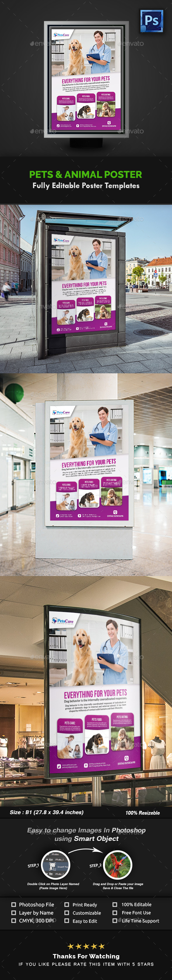 GraphicRiver Pet Care Poster Template 20989980 GraphicRiver Pet Care Poster Template 20989980