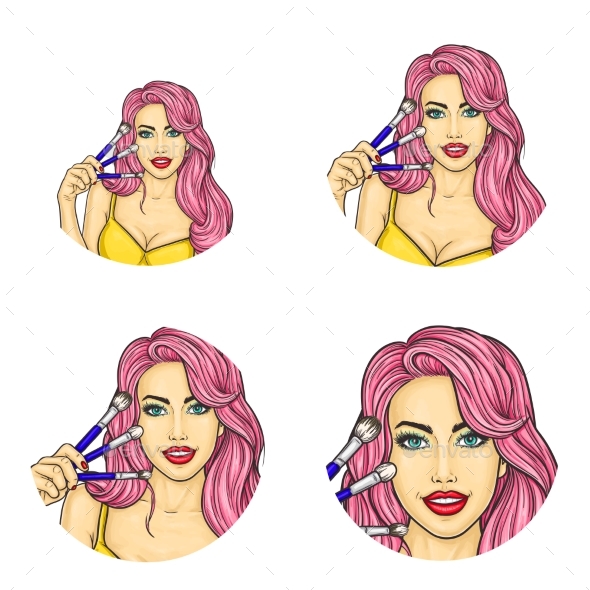 GraphicRiver Set of Vector Pop Art Round Avatar Icons for Users 20990275 GraphicRiver Set of Vector Pop Art Round Avatar Icons for Users 20990275