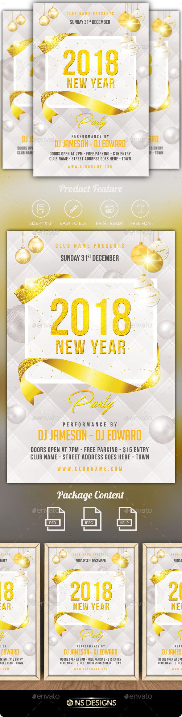 GraphicRiver New Year Flyer 20990721 GraphicRiver New Year Flyer 20990721