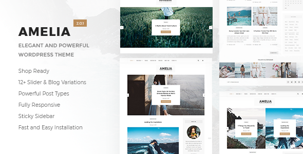 Amelia - Clean Blog & Magazine WordPress Theme + Woocommerce - Blog / Magazine WordPress