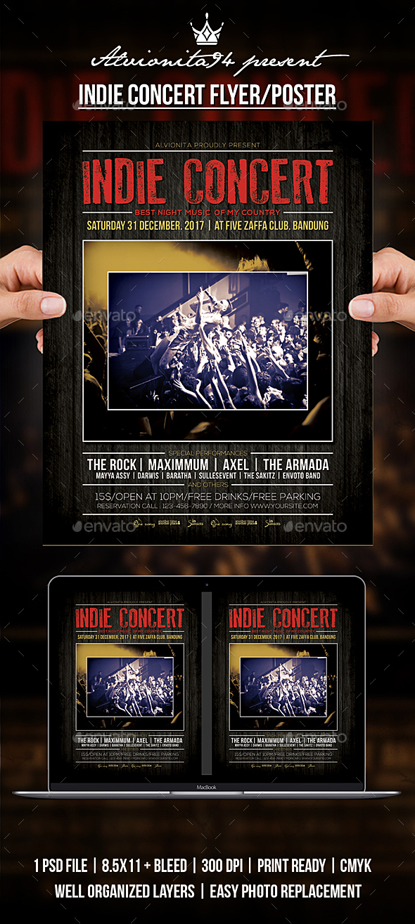 GraphicRiver Indie Concert Flyer Poster 20991077 GraphicRiver Indie Concert Flyer Poster 20991077