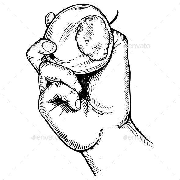 GraphicRiver Hand and Bitten Apple Engraving Vector 20991616 GraphicRiver Hand and Bitten Apple Engraving Vector 20991616