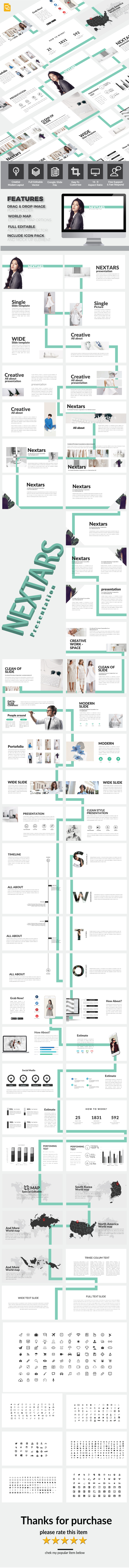 Nextars - Clean Google Slide Multipurpose Template - Google Slides Presentation Templates