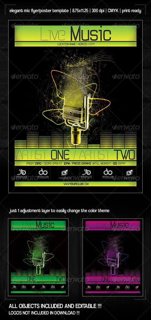 Concert Flyer/Poster Template - Clubs & Parties Events