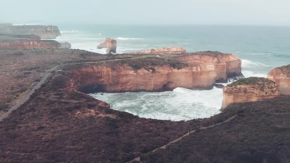 Loch Ard Gorge is a Beautiful Coastline Along the Great Ocean Road Australia alt