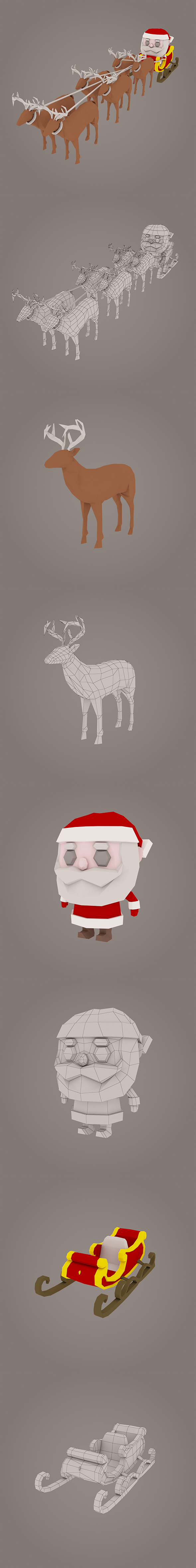 3DOcean Santa Claus low poly pack 20992658 3DOcean Santa Claus low poly pack 20992658