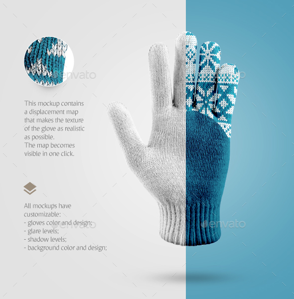 Download Winter Gloves Mockup by rebrandy | GraphicRiver