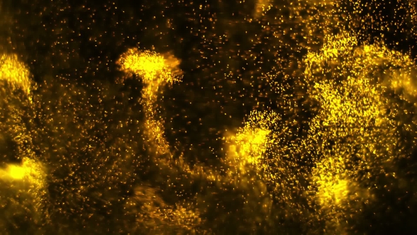Golden Particles Background