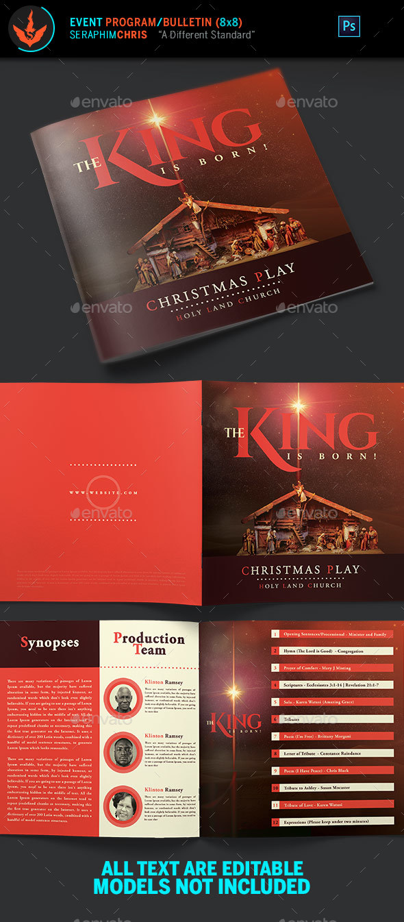 GraphicRiver The King is Born Christmas Program Template 20994481 GraphicRiver The King is Born Christmas Program Template 20994481