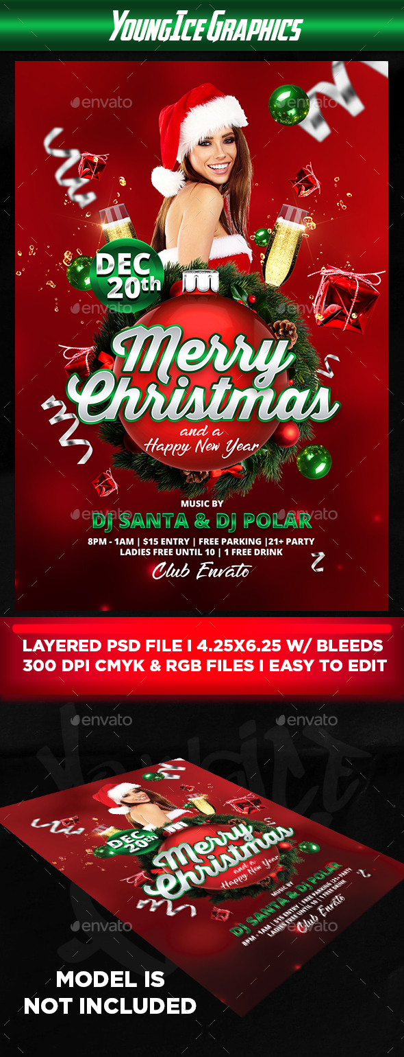 Christmas Flyer Template - Clubs & Parties Events