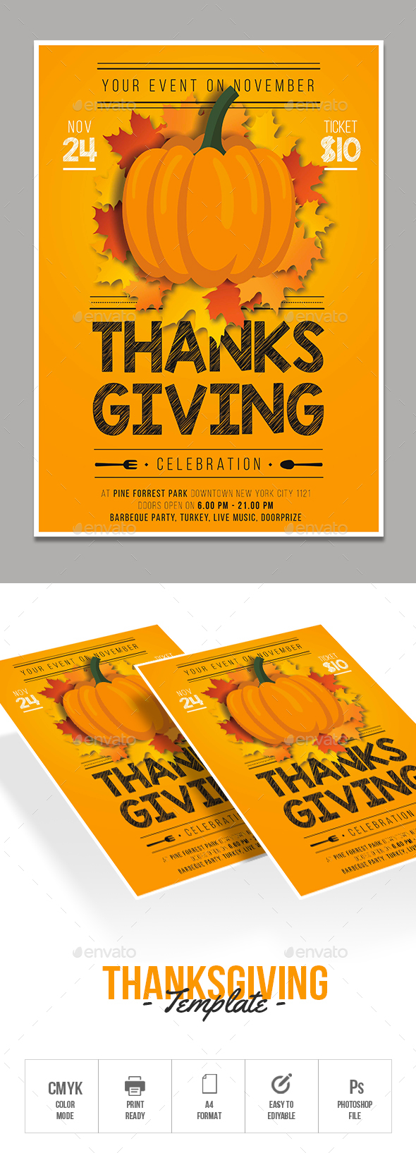 GraphicRiver Thanksgiving Flyer 20994822 GraphicRiver Thanksgiving Flyer 20994822