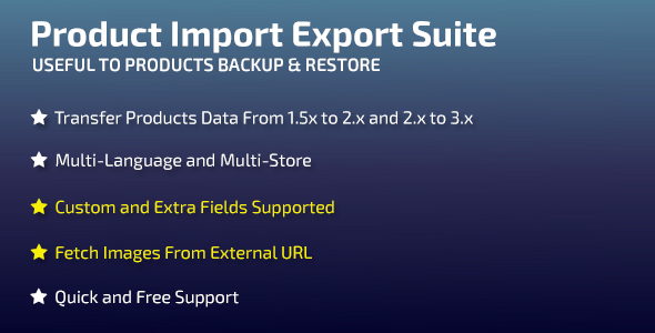 Product Import Export Suite - CodeCanyon Item for Sale
