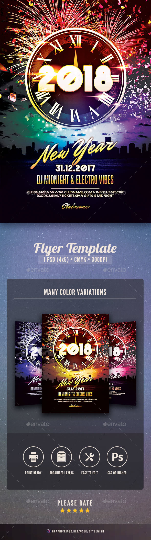 GraphicRiver New Year Flyer 20981215 GraphicRiver New Year Flyer 20981215