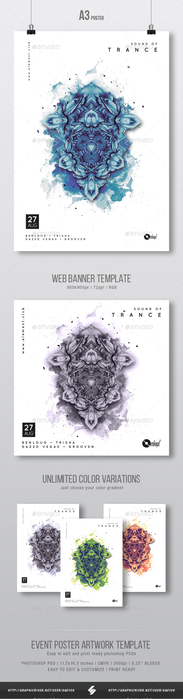 GraphicRiver Sound Of Trance Party Flyer Poster Artwork Template A3 20995688 GraphicRiver Sound Of Trance Party Flyer Poster Artwork Template A3 20995688