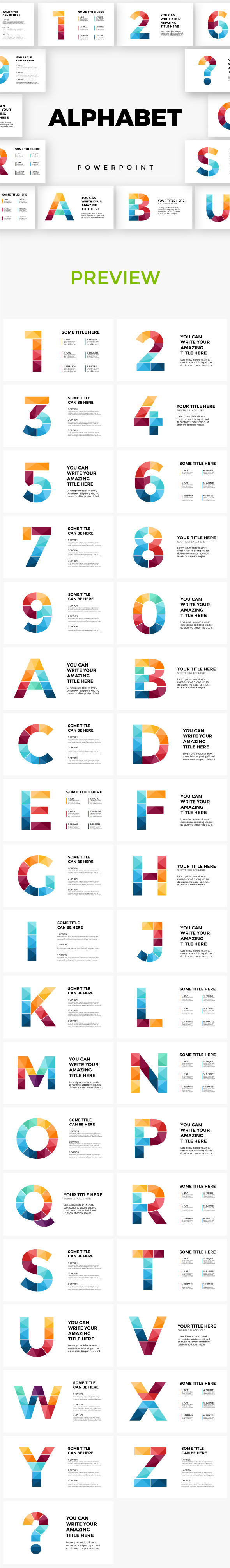 Alphabet Powerpoint Infographic Templates - PowerPoint Templates Presentation Templates
