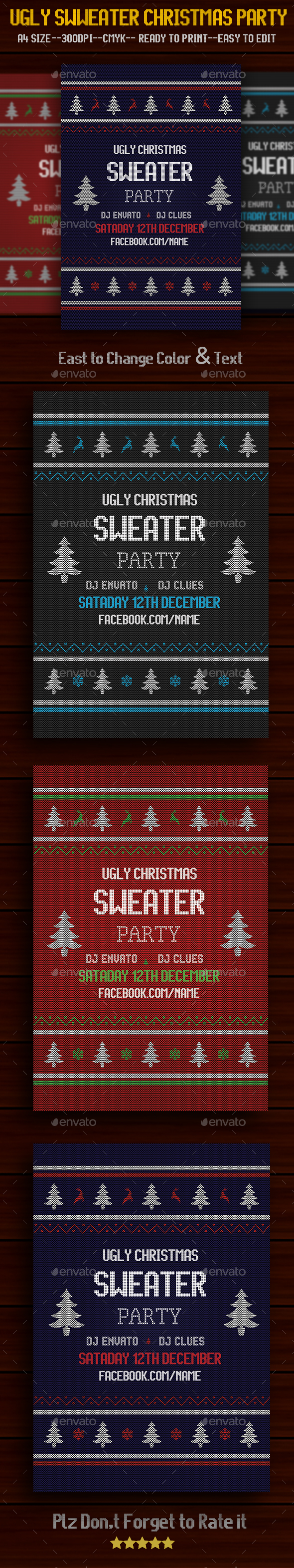 Ugly Sweater Party Flyer - Events Flyers