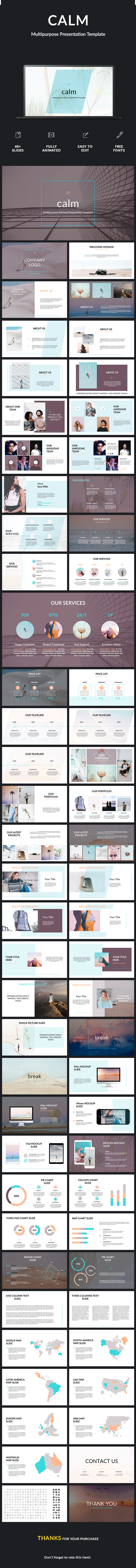 Calm - Minimal Business Powerpoint Template - PowerPoint Templates Presentation Templates
