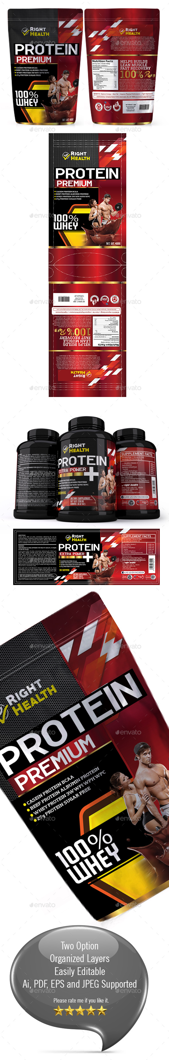 Supplement Label Template Vol 28 - Packaging Print Templates