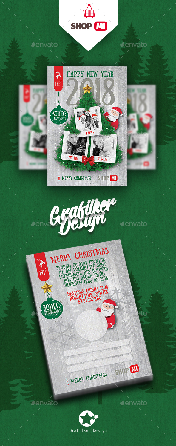 GraphicRiver Christmas Postcard Templates 20996622 GraphicRiver Christmas Postcard Templates 20996622