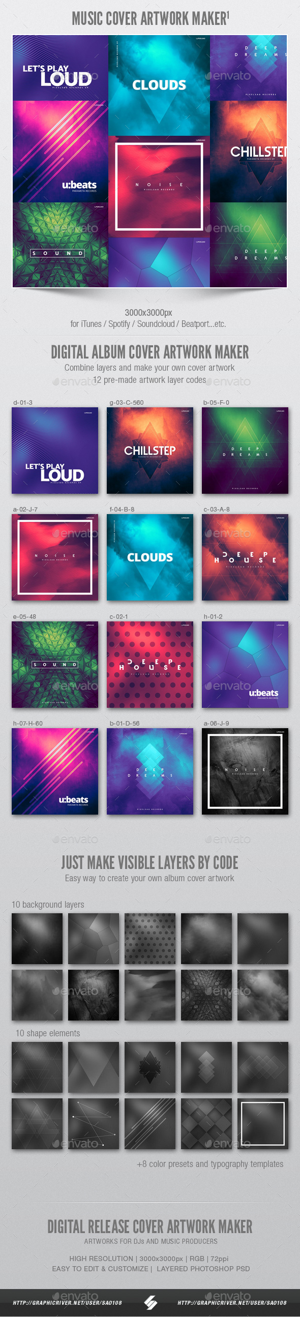 Music Cover Image Artwork Maker - Miscellaneous Social Media