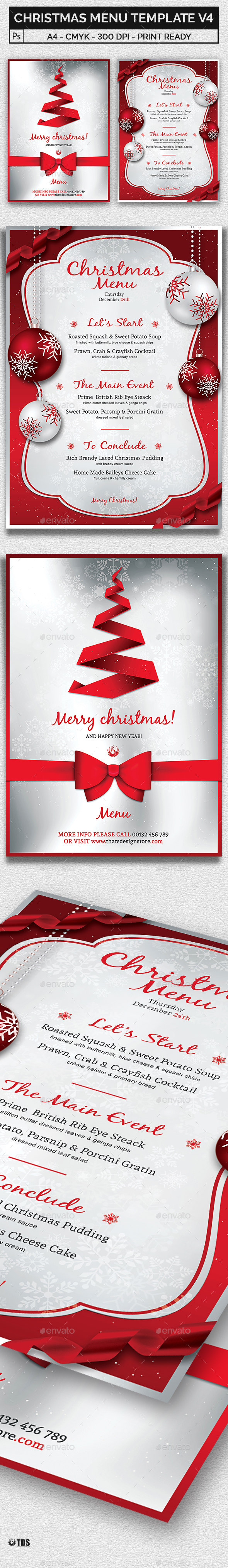 Christmas Menu Template V4 - Restaurant Flyers