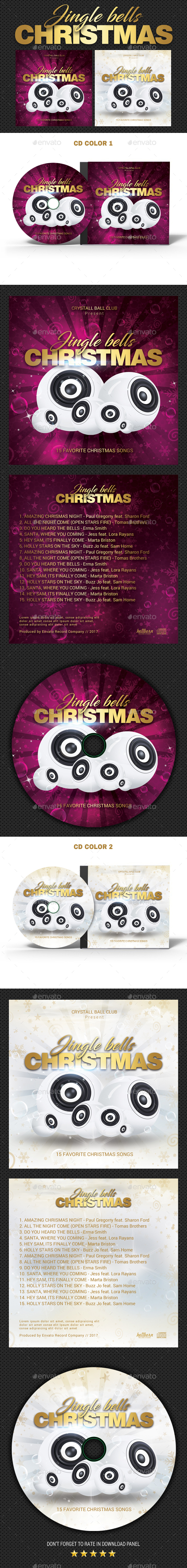 Christmas Bells CD Cover - CD & DVD Artwork Print Templates