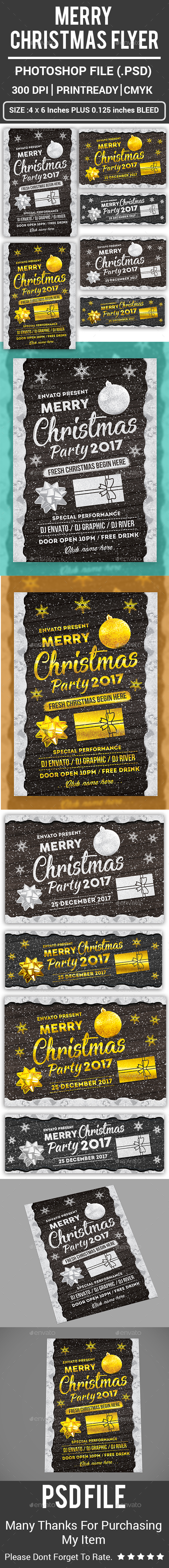 Merry Christmas Flyer - Clubs & Parties Events