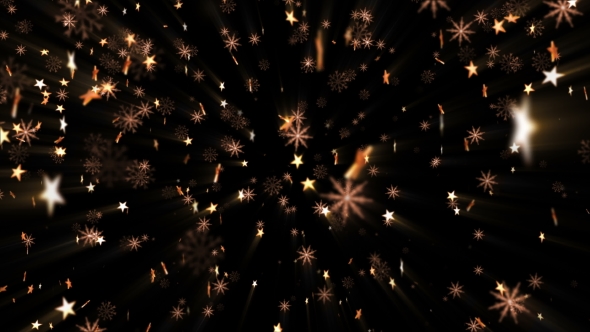 Golden Stars and Snowflakes