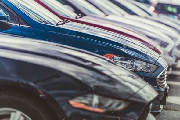 Row of New Cars - Stock Photo - Images