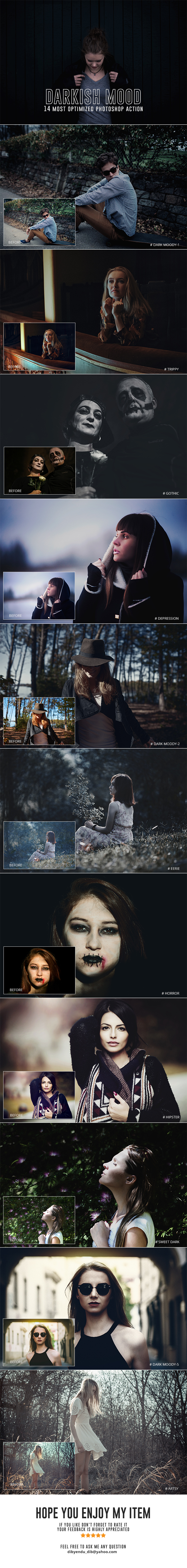 Darkish Mood Photoshop Action - Actions Photoshop