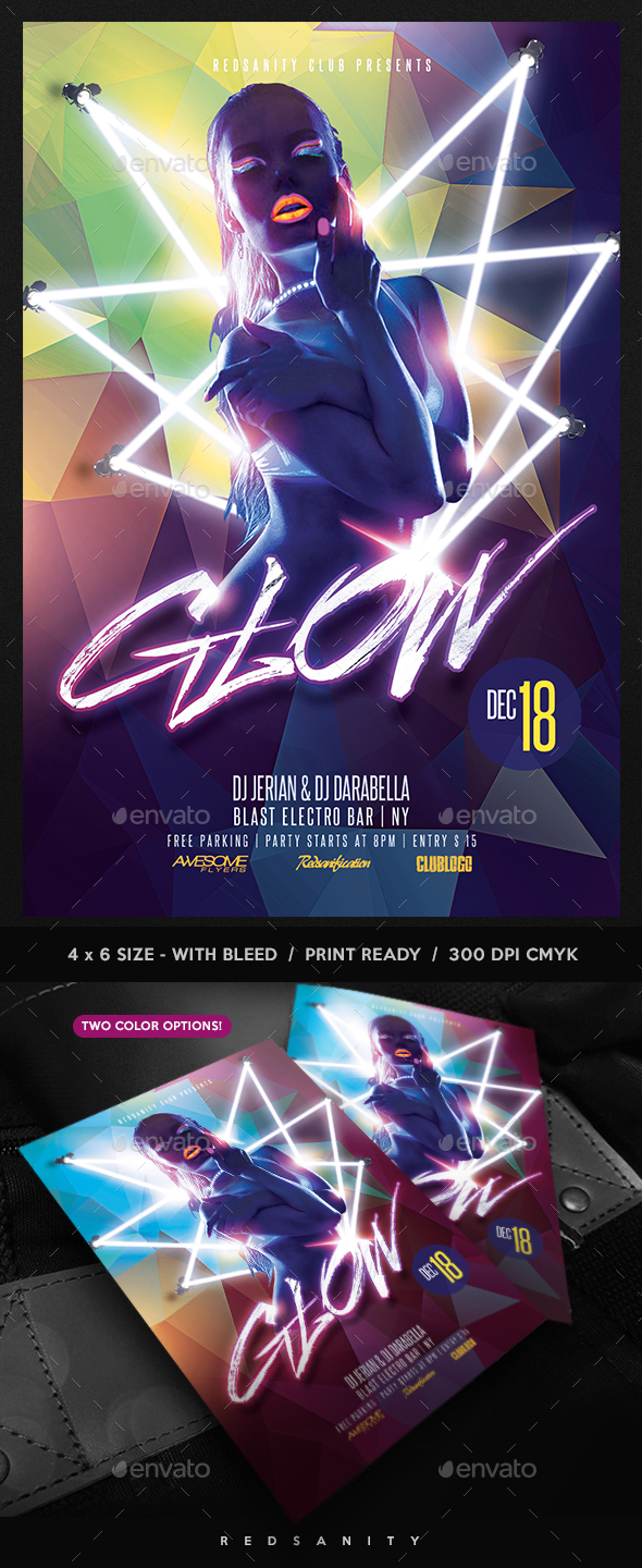 Glow Party Flyer - Clubs & Parties Events