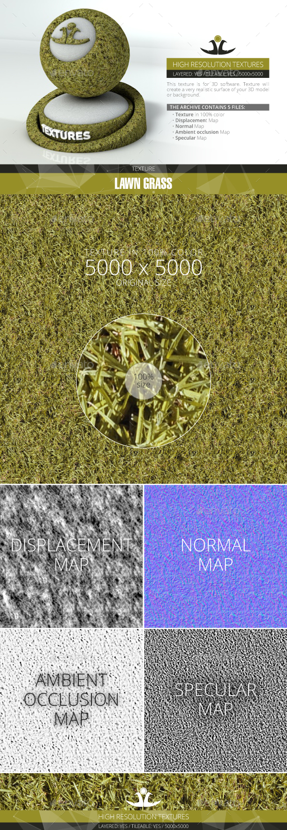 Lawn Grass 4 - 3Docean 21001324