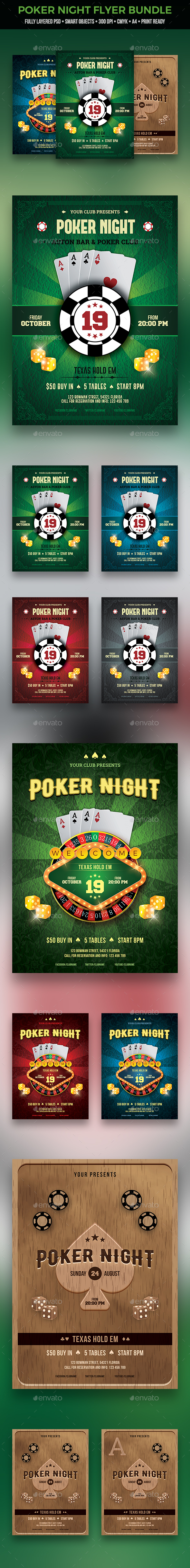 GraphicRiver Poker Night Flyer Bundle 21001735