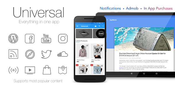 Universal - Full Multi-Purpose Android App - CodeCanyon Item for Sale