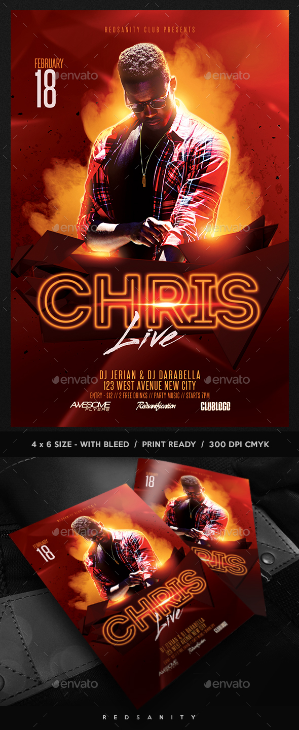 Guest DJ / Artist Flyer - Clubs & Parties Events