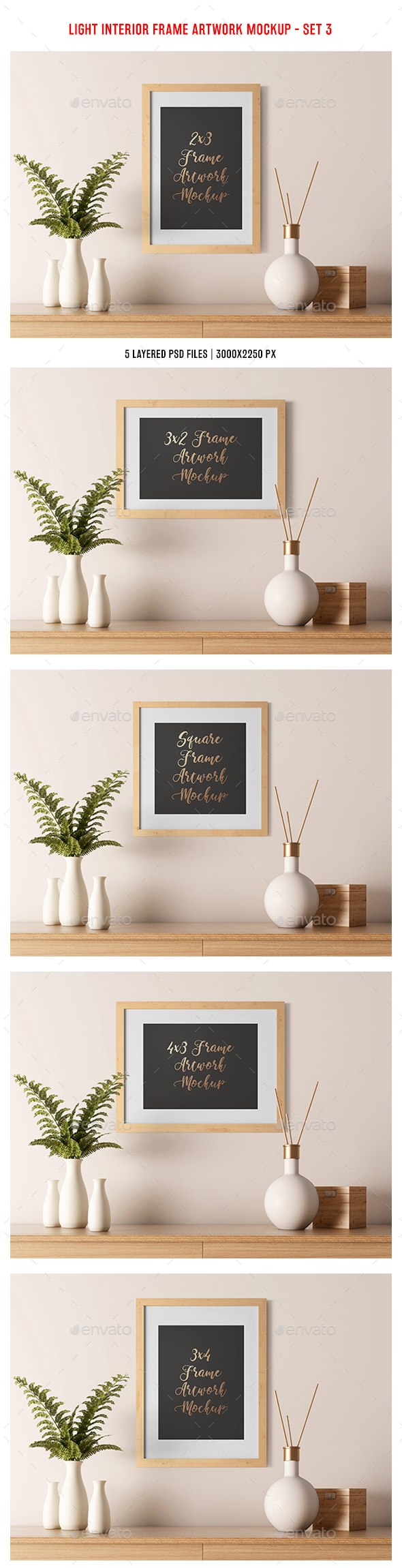 GraphicRiver Light Interior Frame Artwork Mockup Set 3 21002229 GraphicRiver Light Interior Frame Artwork Mockup Set 3 21002229