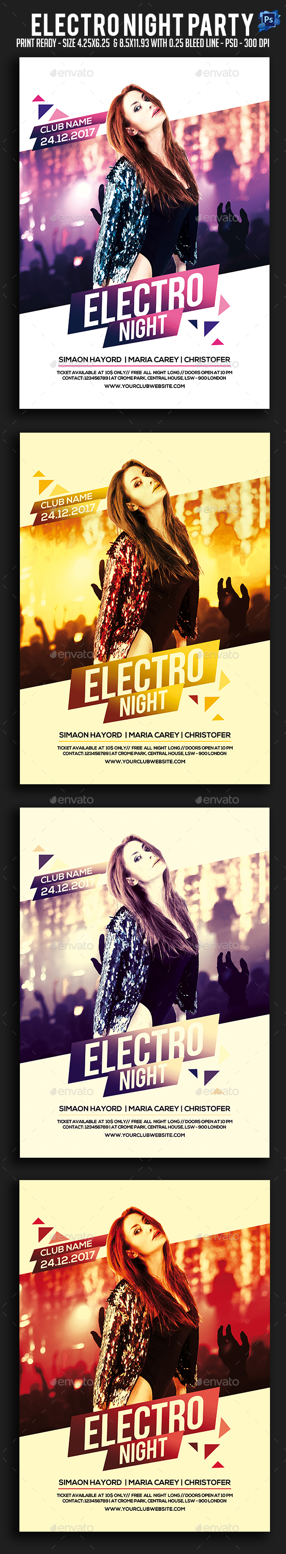 GraphicRiver Electro Night Party Flyer 21002241 GraphicRiver Electro Night Party Flyer 21002241