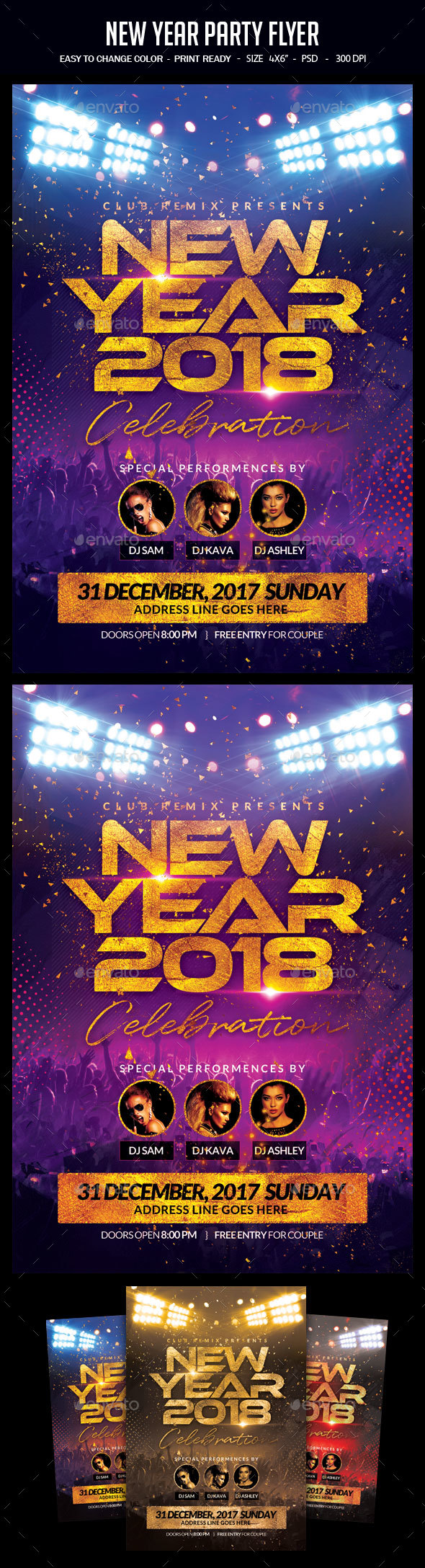 New Year Party Flyer - Clubs & Parties Events