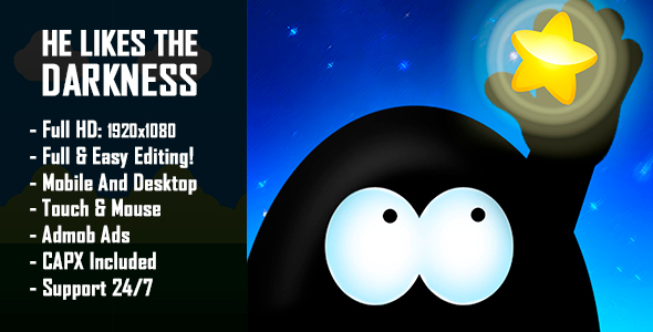 CodeCanyon He Likes The Darkness HTML5 Game & Mobile Version Construct-2 CAPX 21002962 CodeCanyon He Likes The Darkness HTML5 Game & Mobile Version Construct-2 CAPX 21002962