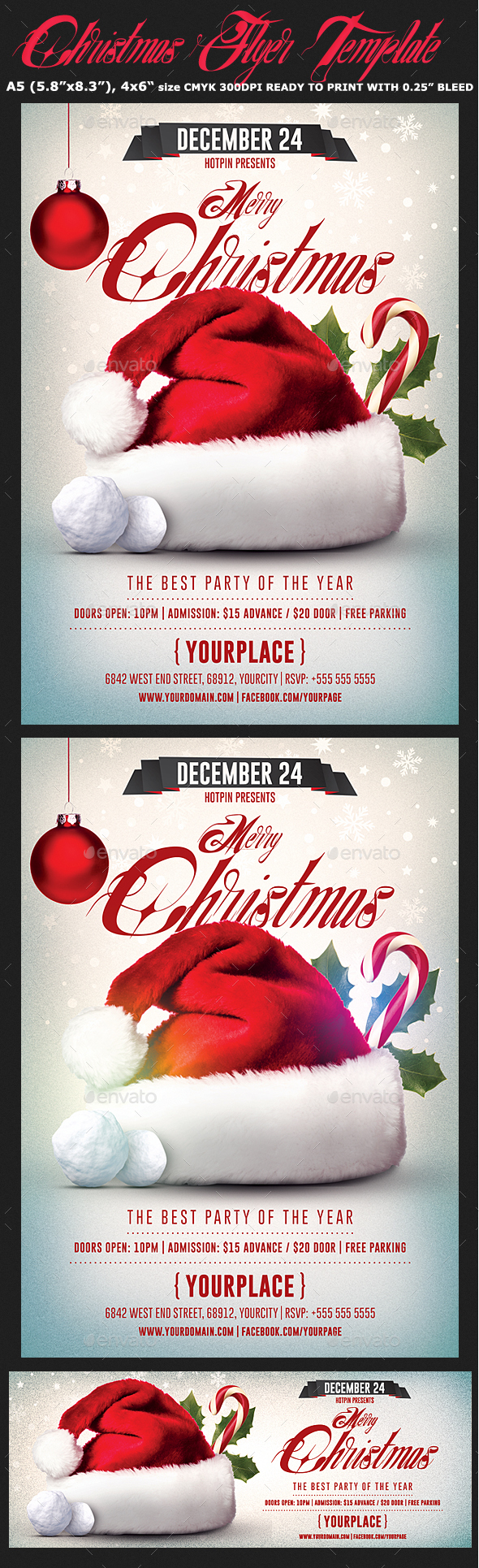 Christmas Flyer Psd Template - Clubs & Parties Events