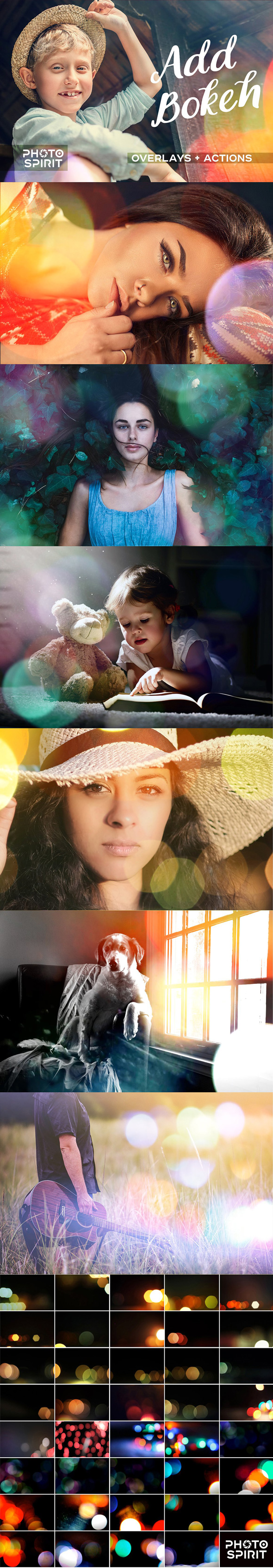 Add Bokeh Overlay Photoshop Actions - Photo Effects Actions