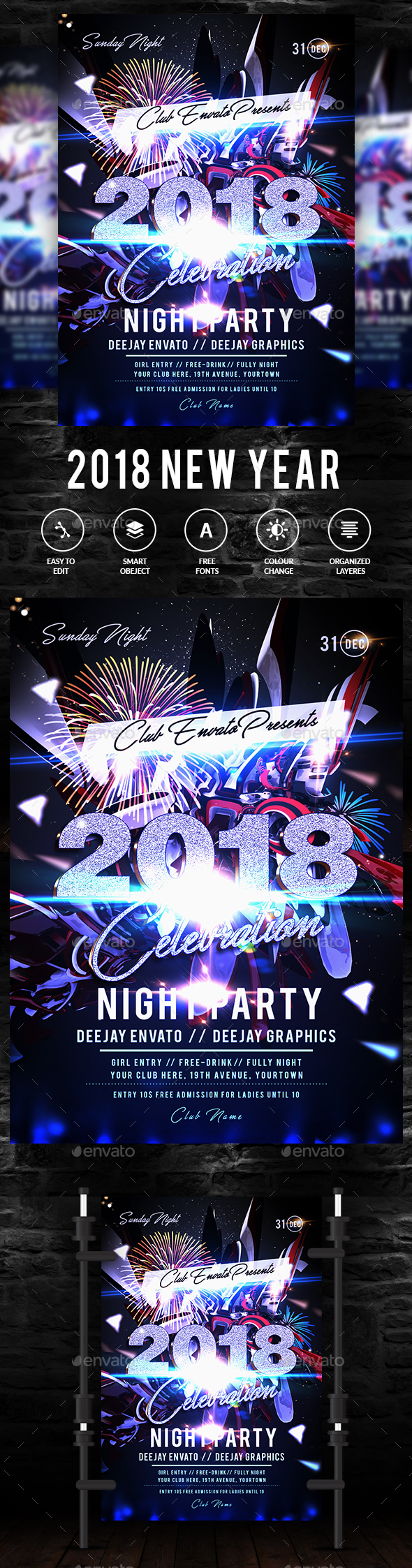 GraphicRiver New Year Party Flyer 21004803 GraphicRiver New Year Party Flyer 21004803