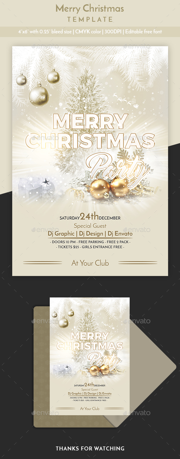 Merry Christmas Template - Flyers Print Templates