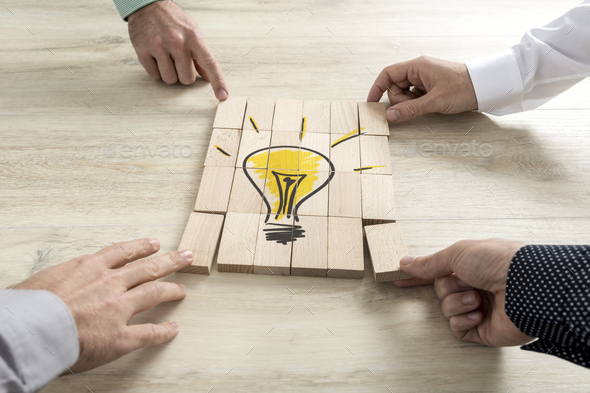 Conceptual of business strategy, creativity or teamwork - Stock Photo - Images