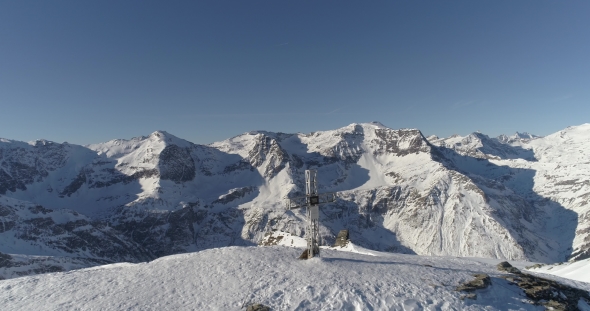 Central Alpine Ridge with Bird's-eye View