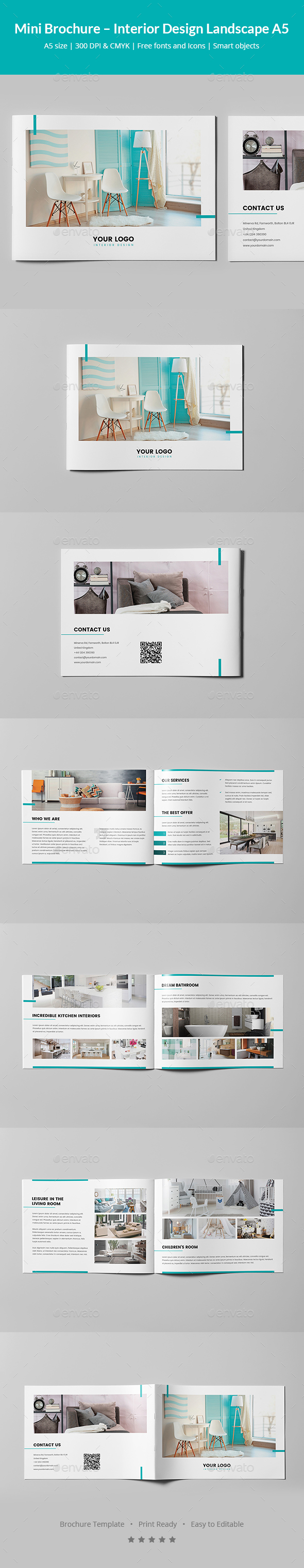 GraphicRiver Mini Brochure Interior Design Landscape A5 21006826 GraphicRiver Mini Brochure Interior Design Landscape A5 21006826